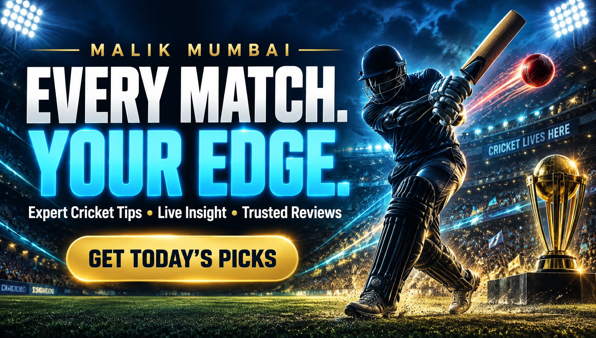 Malik Mumbai — Every match. Your edge. Expert cricket tips, live insight and trusted reviews.